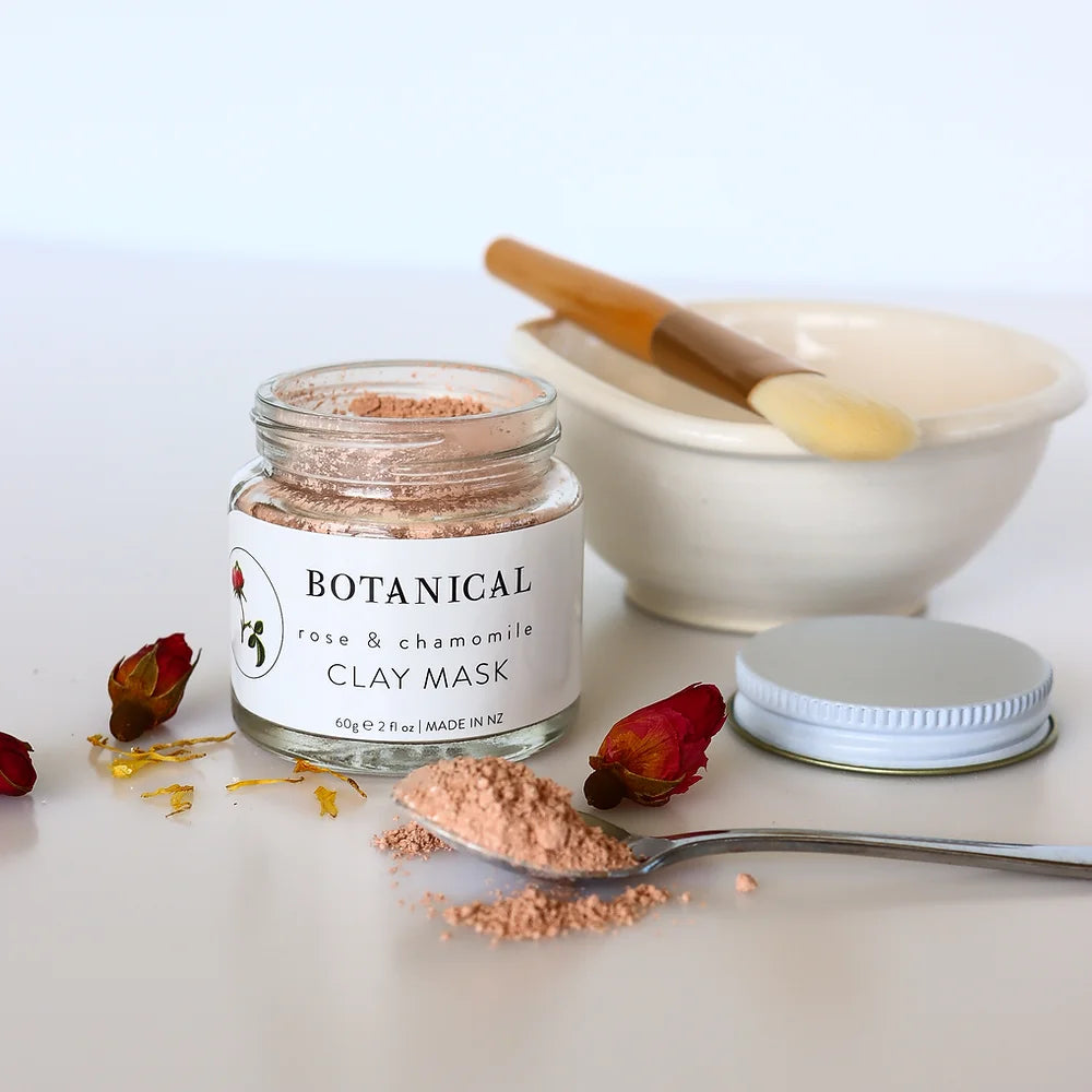 Botanical Skincare - Rose and Chamomile Clay Mask | WILDbella Home and Beauty