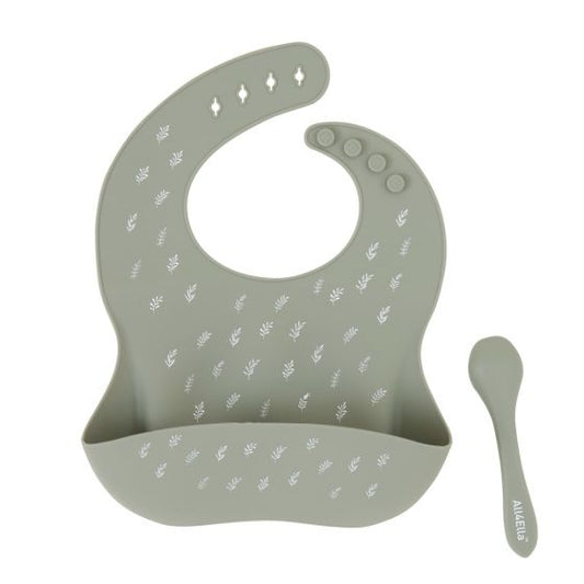 All4Ella Silicone Bib - Olive