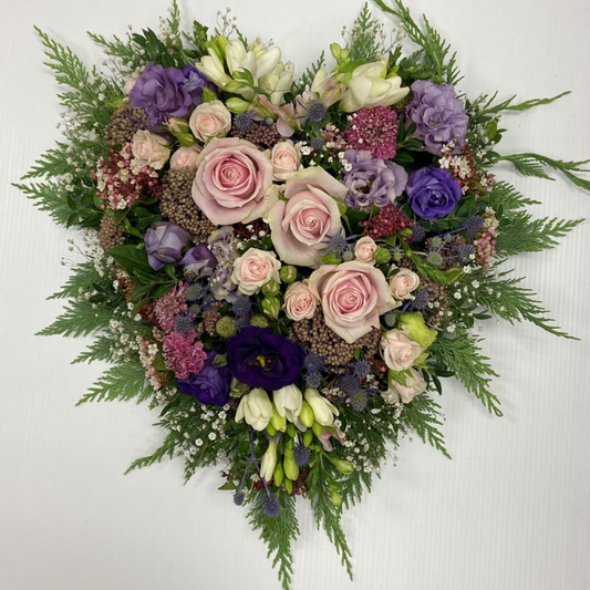 Fresh Floral Heart for Sympathy & Love | WILDbella Florist Waikato