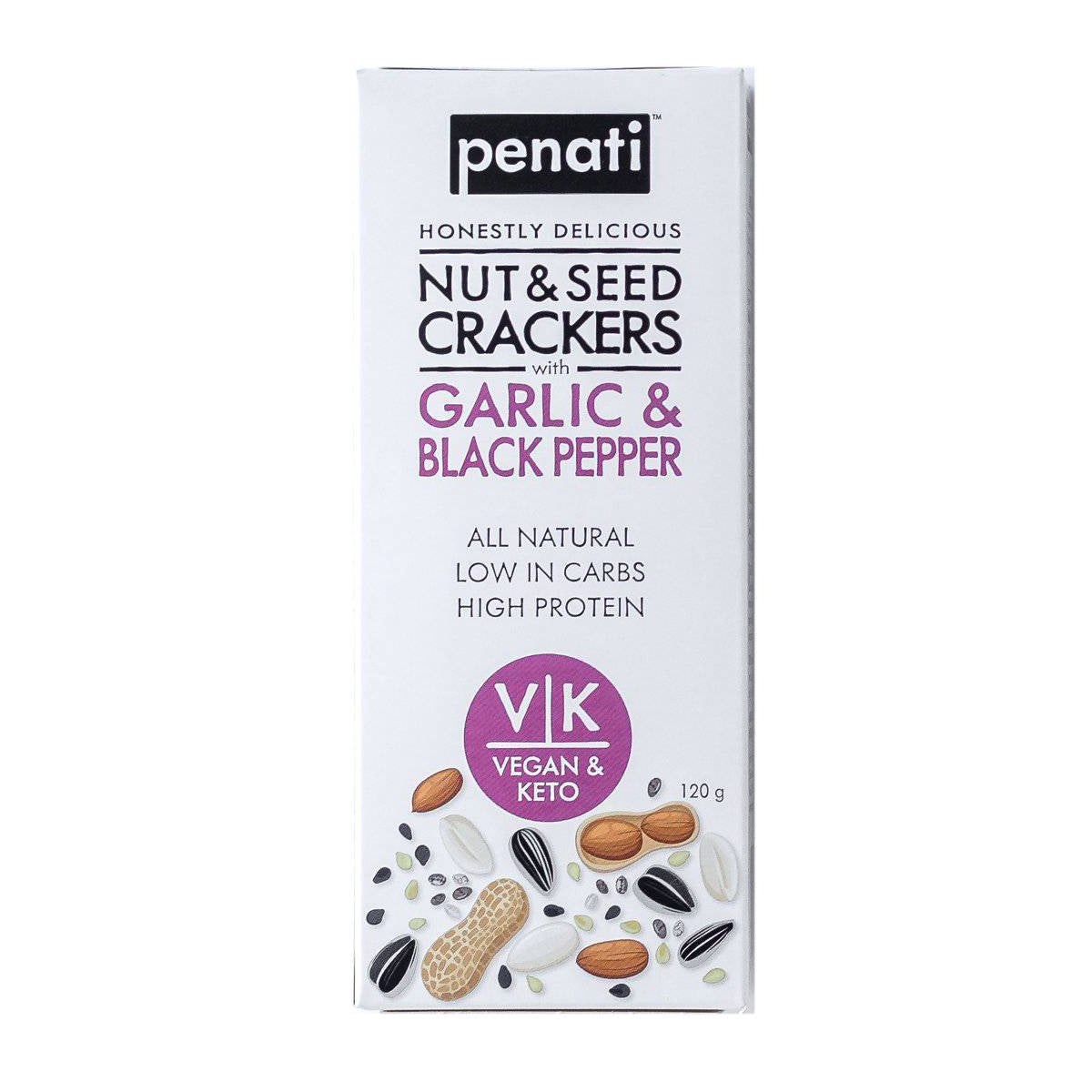 Penati Seed Crackers - Garlic and Black Pepper