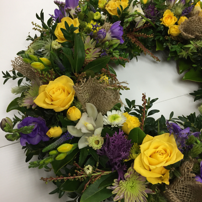 Personalised Floral Wreath | Remember Loved Ones | WILDbella Florist Waikato