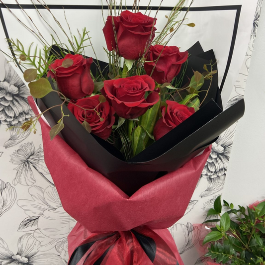 Sexy Six Red Roses | Classic Romance | WILDbella Florist