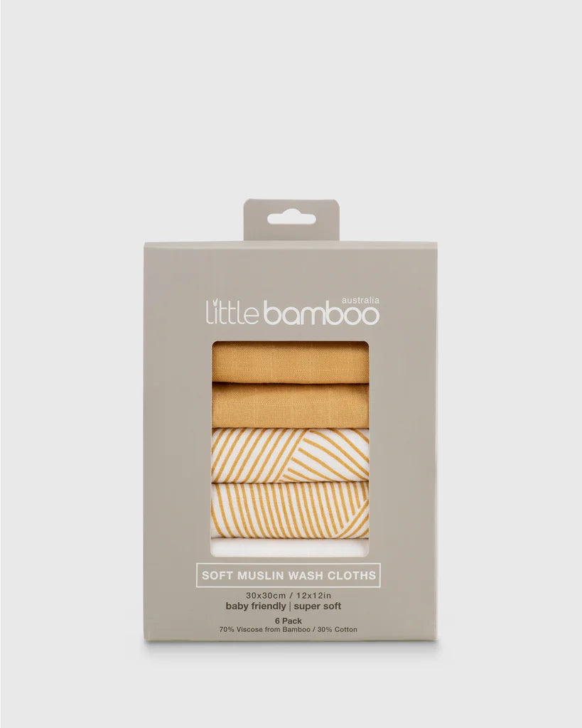 Little Bamboo - Muslin Wash Cloths Marigold